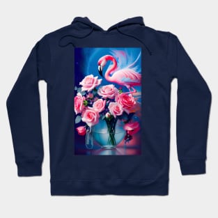 The Flamingo And The Roses Hoodie